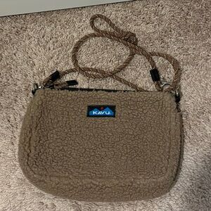 KAVU Brown Sherpa Crossbody Bag